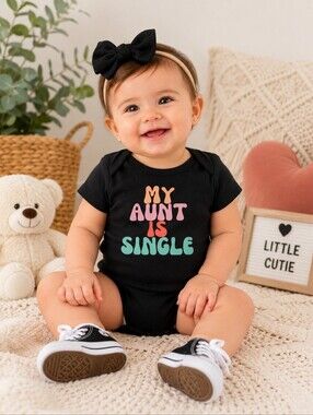 Bella Canvas Black Kids Bodysuit - My Aunt is Single